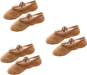 3 Pairs Ballet Dancer Shoes Ballet Pilates Shoes Flats Canvas Dance Shoes Ballet Shoes Slippers Yoga Shoes Barre Ballet Shoes Sole Ballet Shoe Soles Aldult Girl Child