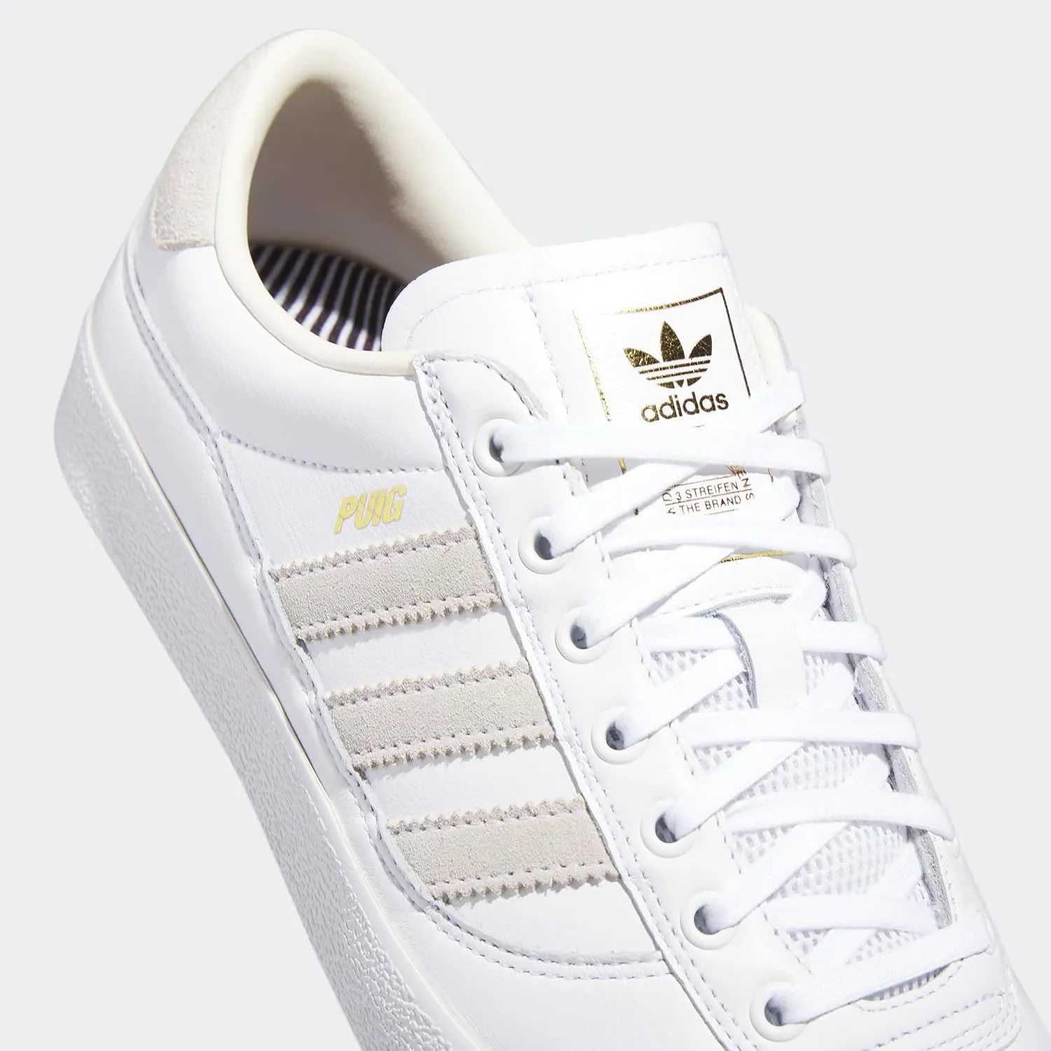 adidas Mens Puig Indoor Skate Sneakers Shoes - White