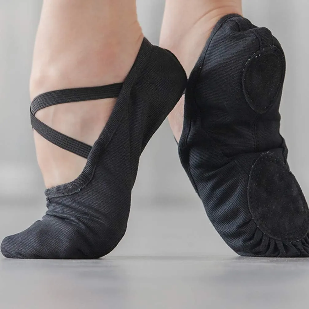 Adult Soft Sole Ballet Shoes Stretch Canvas Sole Ballet Slipper Yoga Ballet Shoes