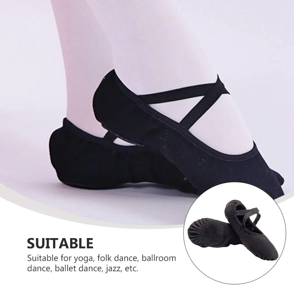 Adult Soft Sole Ballet Shoes Stretch Canvas Sole Ballet Slipper Yoga Ballet Shoes