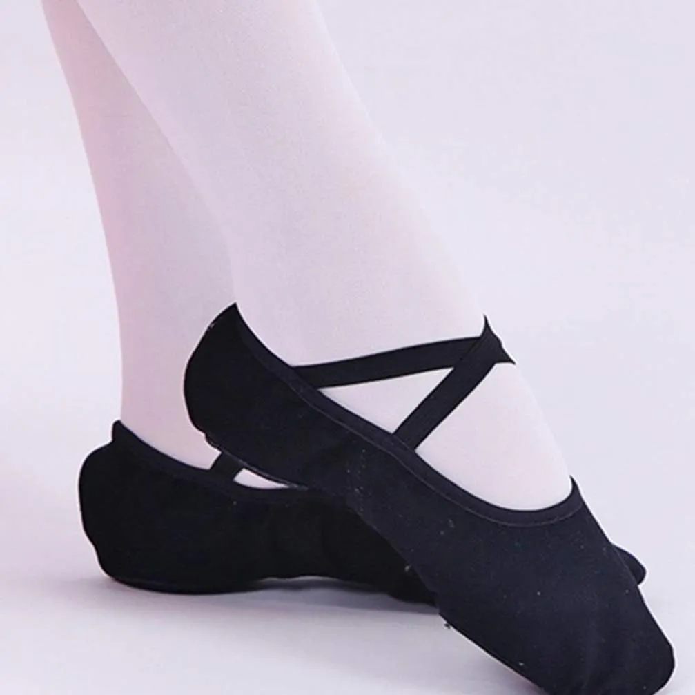 Adult Soft Sole Ballet Shoes Stretch Canvas Sole Ballet Slipper Yoga Ballet Shoes