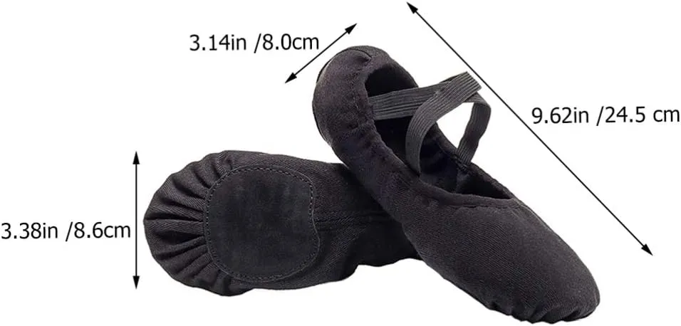Adult Soft Sole Ballet Shoes Stretch Canvas Sole Ballet Slipper Yoga Ballet Shoes