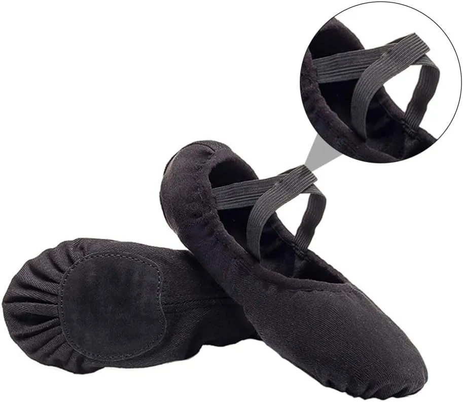 Adult Soft Sole Ballet Shoes Stretch Canvas Sole Ballet Slipper Yoga Ballet Shoes