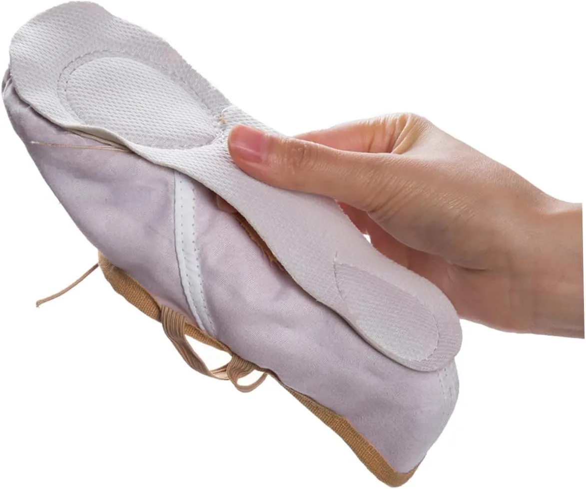 Amosfun Dance Practice Shoes for Women Girls Yoga Ballet Shoes Comfortable Soft Sole Stretch Belt Professional Slip Sole Lightweight Brown