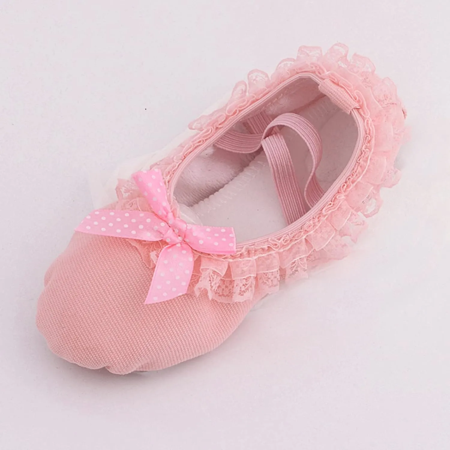 Ballet Pointe Shoes Girls Ballerina Shoes Canvas Ballet Shoes Toddler Girls Ballet Slippers No-Tie Kids Dance