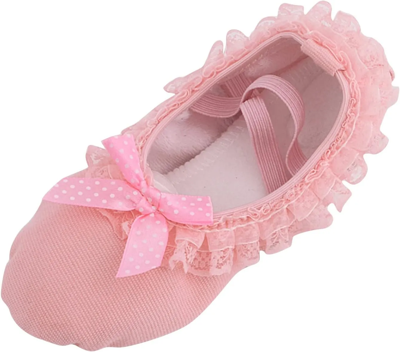 Ballet Pointe Shoes Girls Ballerina Shoes Canvas Ballet Shoes Toddler Girls Ballet Slippers No-Tie Kids Dance