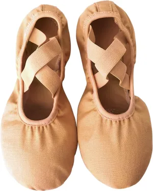 Ballet Shoes 2 Pairs Women Ballet Training Shoes Dance Adult Children Body Ballet Shoes Soft Sole Professional Canvas Dance Shoes for Ballet Dance Slippers for Girls ToddTan-40 EU