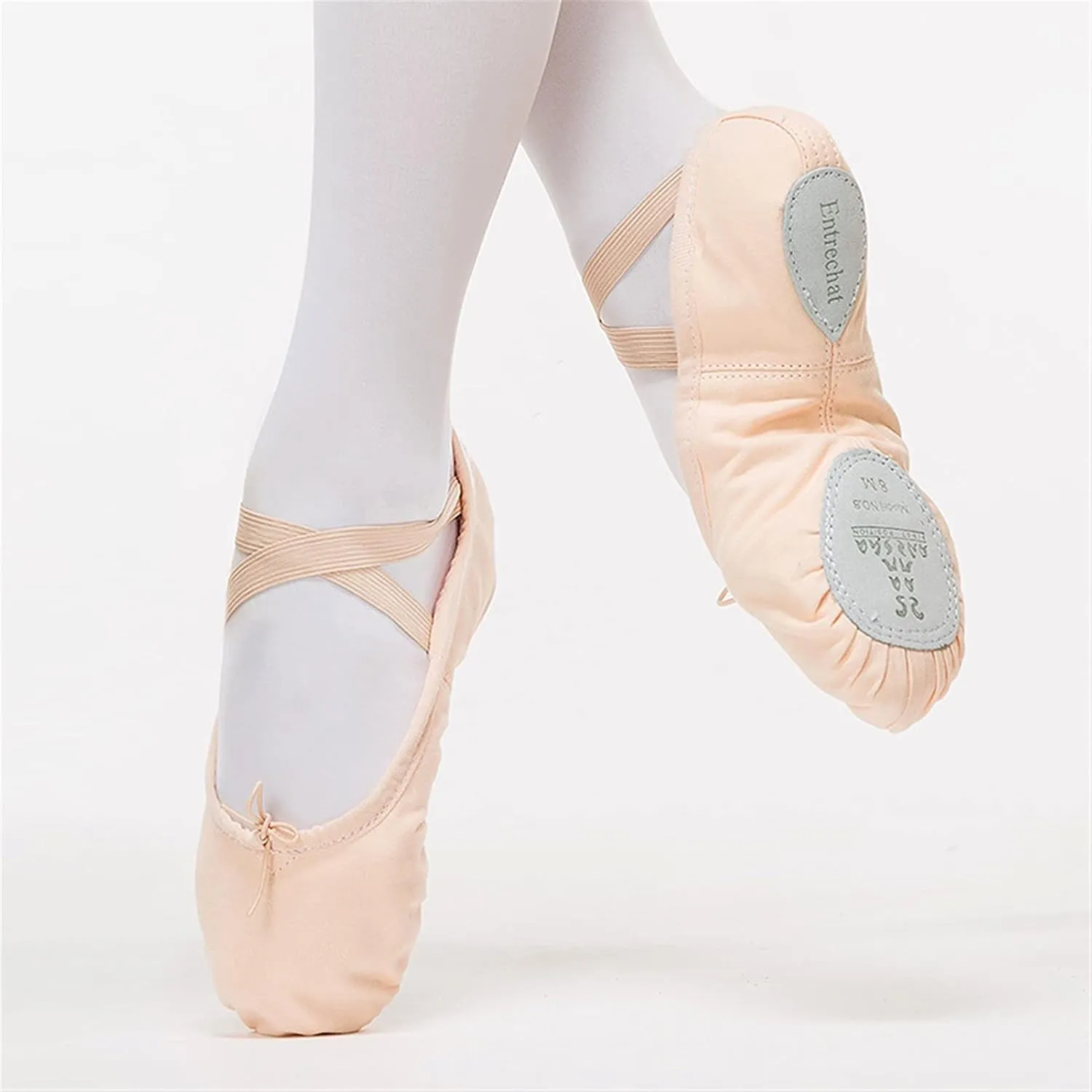 Ballet Shoes Adult Ballet Shoes Durable Canvas Split Ballet Slippers for Ladies Girls Dance Shoes Dance Slippers for Girls Toddlers Women.Flesh-7 UK