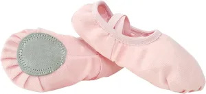 Ballet Shoes for Girls Kids Toddler Shoes Boys Ballet Slippers Soft Canvas No-Tie Dance Shoes Slip On with Elastic
