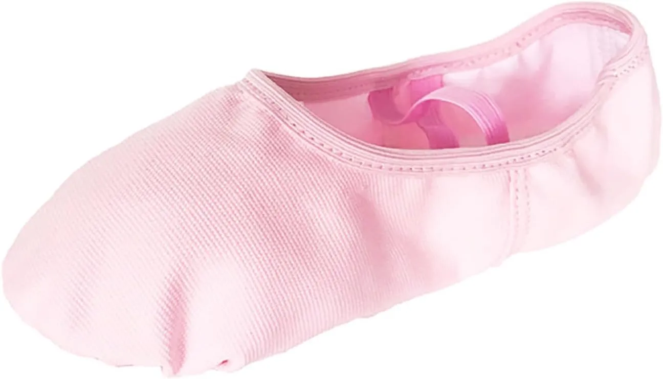 Ballet Shoes for Girls Kids Toddler Shoes Boys Ballet Slippers Soft Canvas No-Tie Dance Shoes Slip On with Elastic