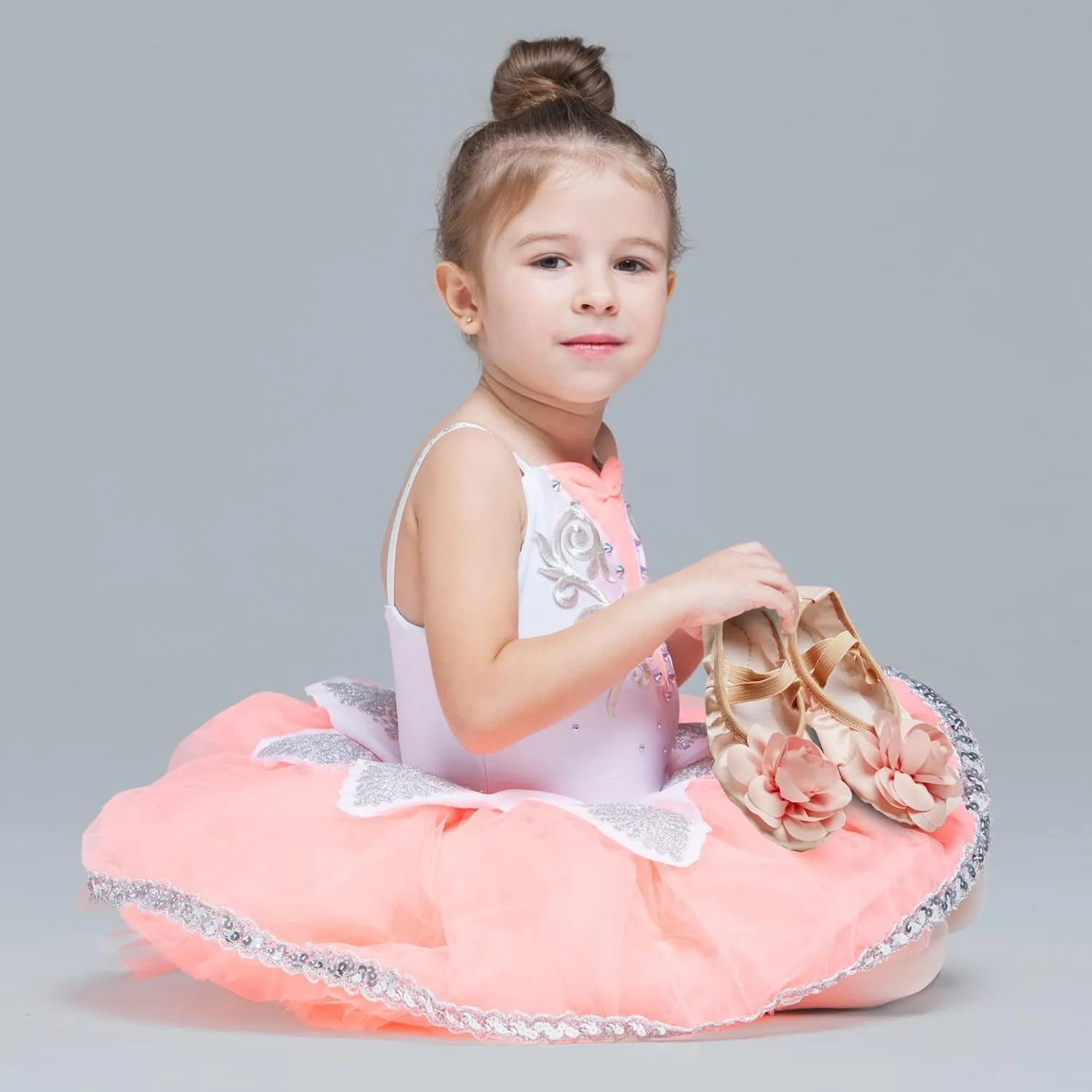 Ballet Shoes for Girls - Non-Slip Pink Ballet Slippers for Girls with Leather Split Soles ?C Durable, Comfort-Fit Satin Girls Ballet Shoes for Toddler Girls ?C Toddler Ballet Shoes