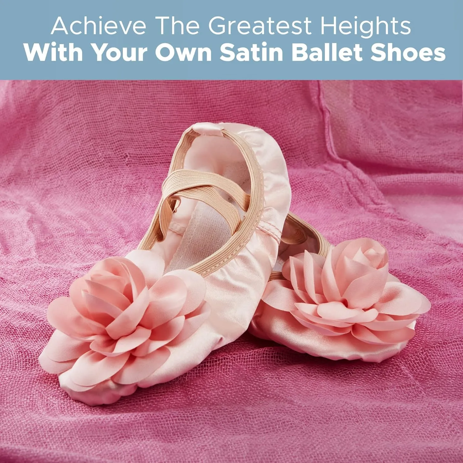 Ballet Shoes for Girls - Non-Slip Pink Ballet Slippers for Girls with Leather Split Soles ?C Durable, Comfort-Fit Satin Girls Ballet Shoes for Toddler Girls ?C Toddler Ballet Shoes