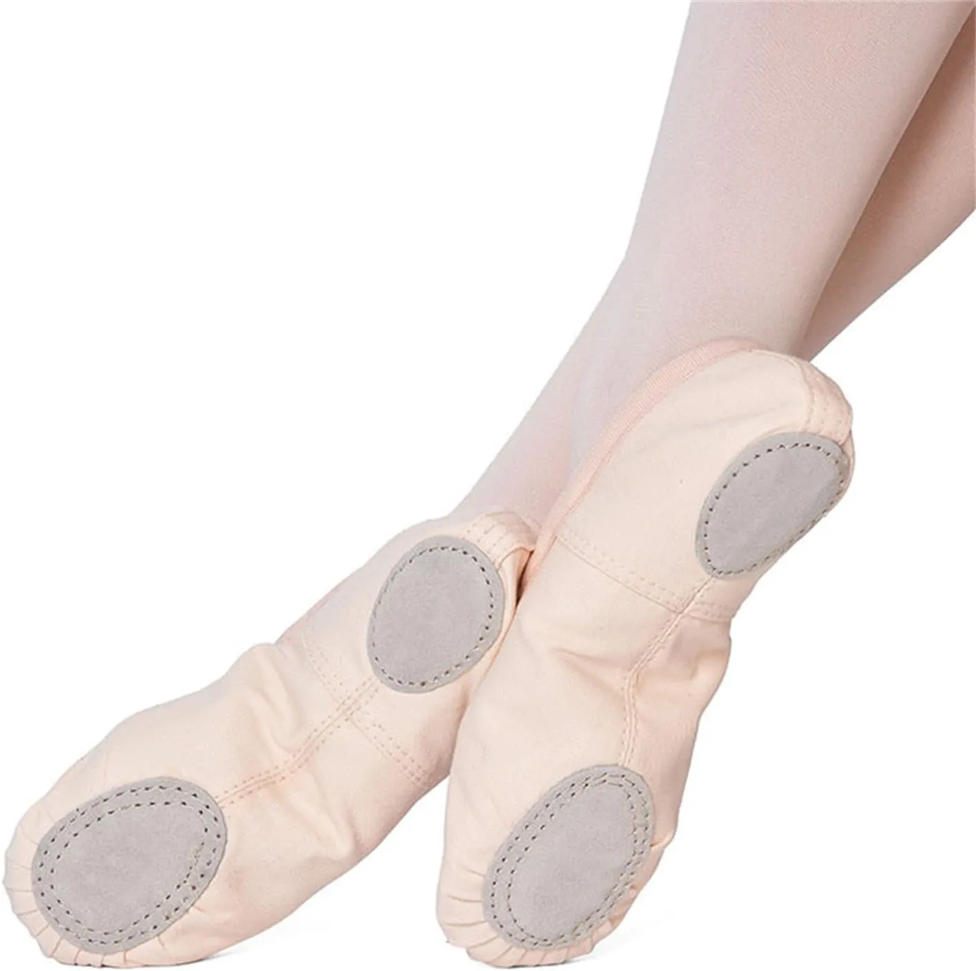 Canvas Ballet Slippers Ballet Shoes Elastic for Toddler Girls and Boys Split Sole Yoga Practice Dance Shoes