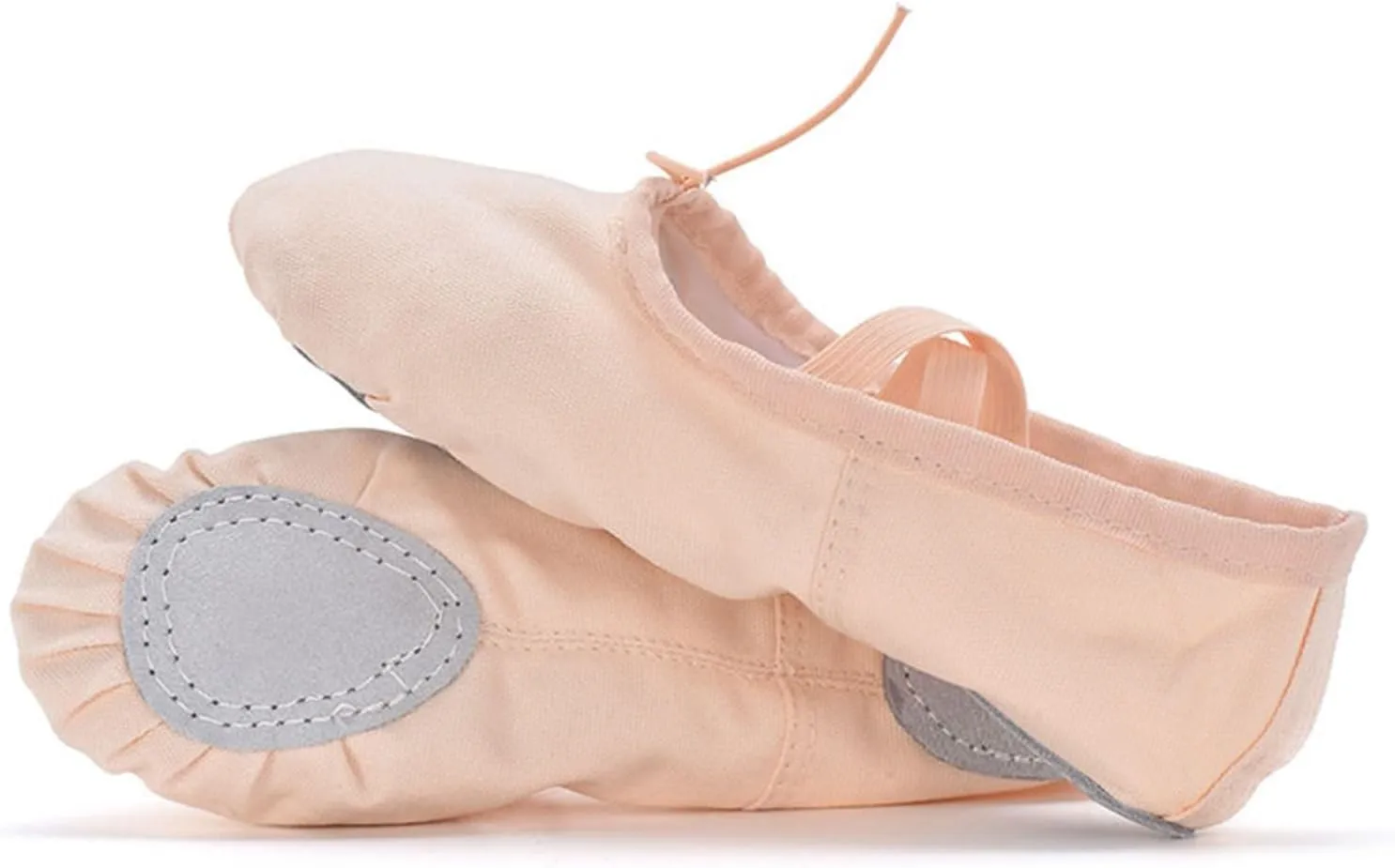 Canvas Ballet Slippers Ballet Shoes Elastic for Toddler Girls and Boys Split Sole Yoga Practice Dance Shoes