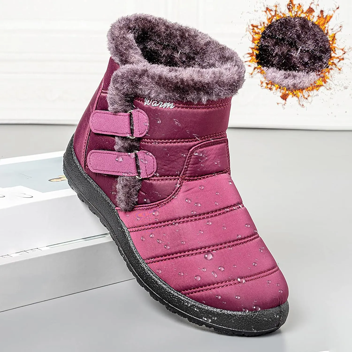 Cute Winter Boots Size 4 Woman Women's Black Waterproof Snow Boots Women Waterproof Winter Boots Woman Waterproof Snow Boots Botas De Invierno Para Mujer Para El Agua