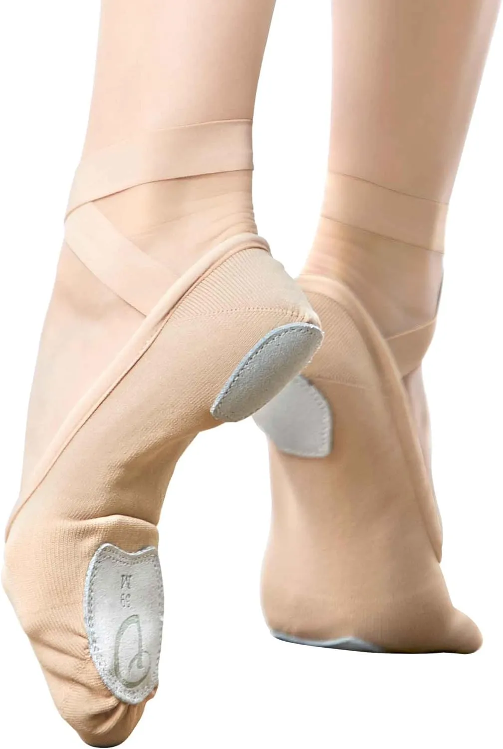 Daydance Girls Women Ballet Shoes Canvas 4 Way Stretch Dance Slippers no Strings