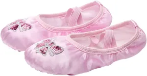 EXCEART Ballet Dance Shoes Ballet Slippers Leather Toddler Ballet Shoes Dance Shoes for Girls Kids Ballet Shoes - Size 25 (Pink)