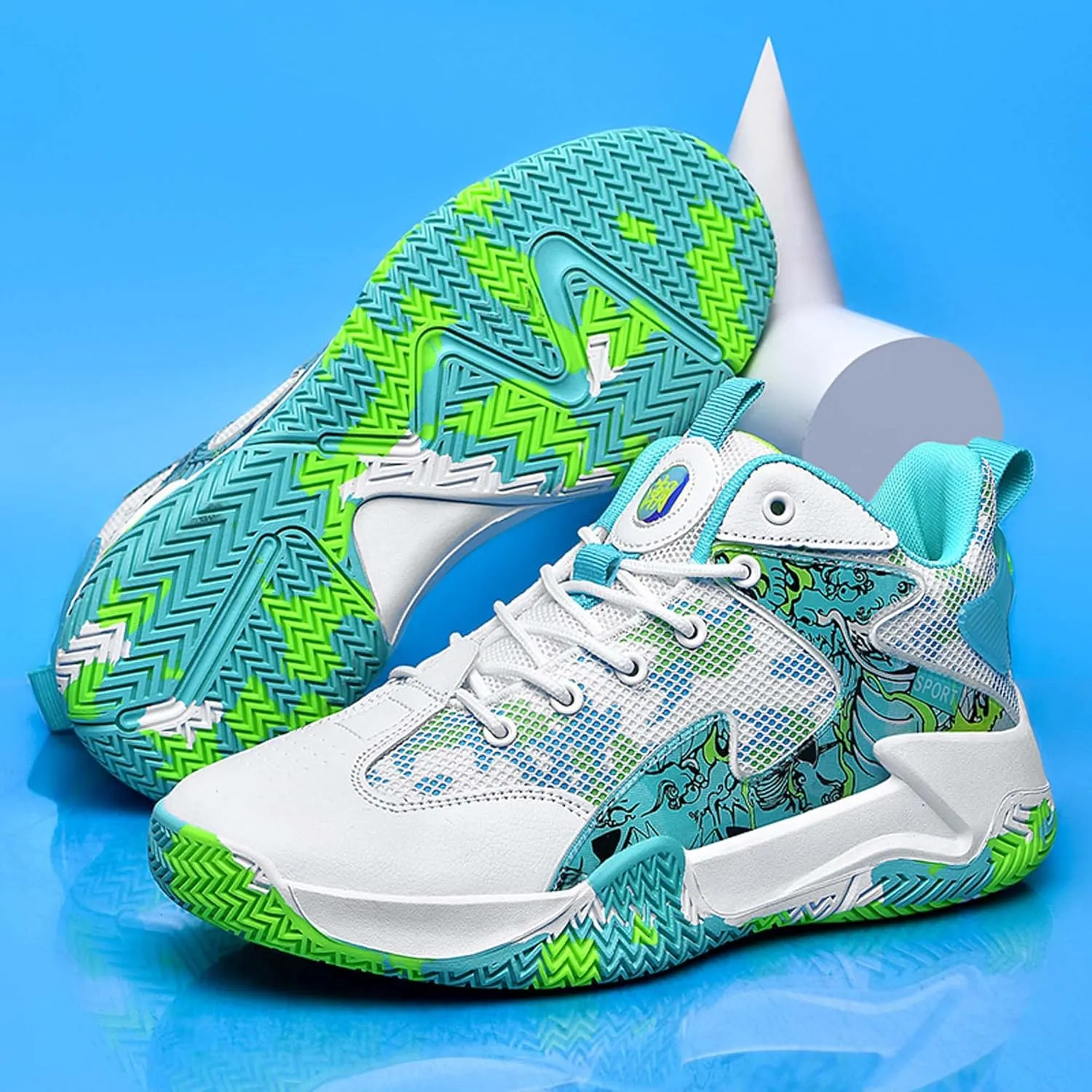 General Practical Anti Slip Basketball Shoes, Indoor or Outdoor Training Shoes, Outdoor Shoes, Breathable Cushioning Shoes