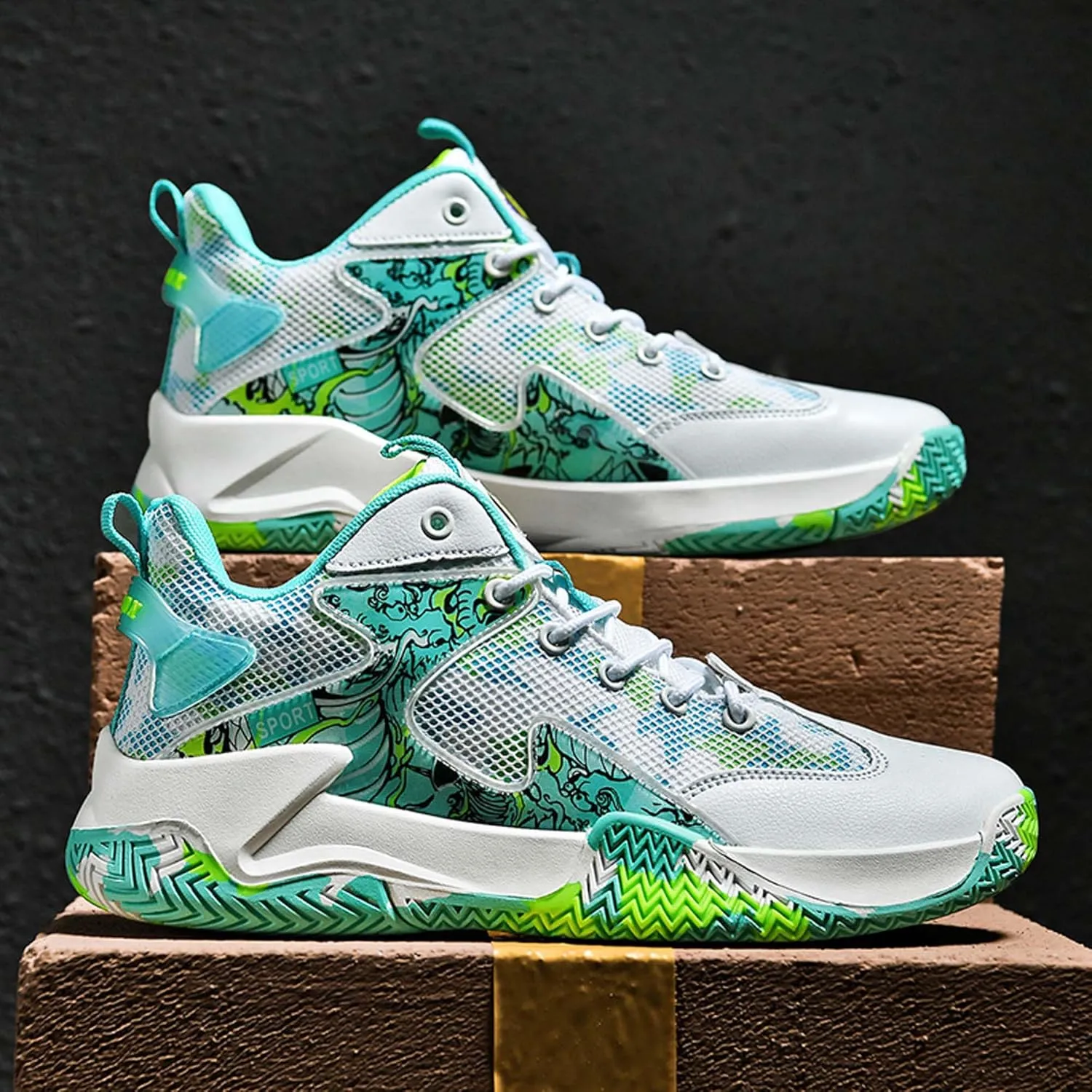 General Practical Anti Slip Basketball Shoes, Indoor or Outdoor Training Shoes, Outdoor Shoes, Breathable Cushioning Shoes