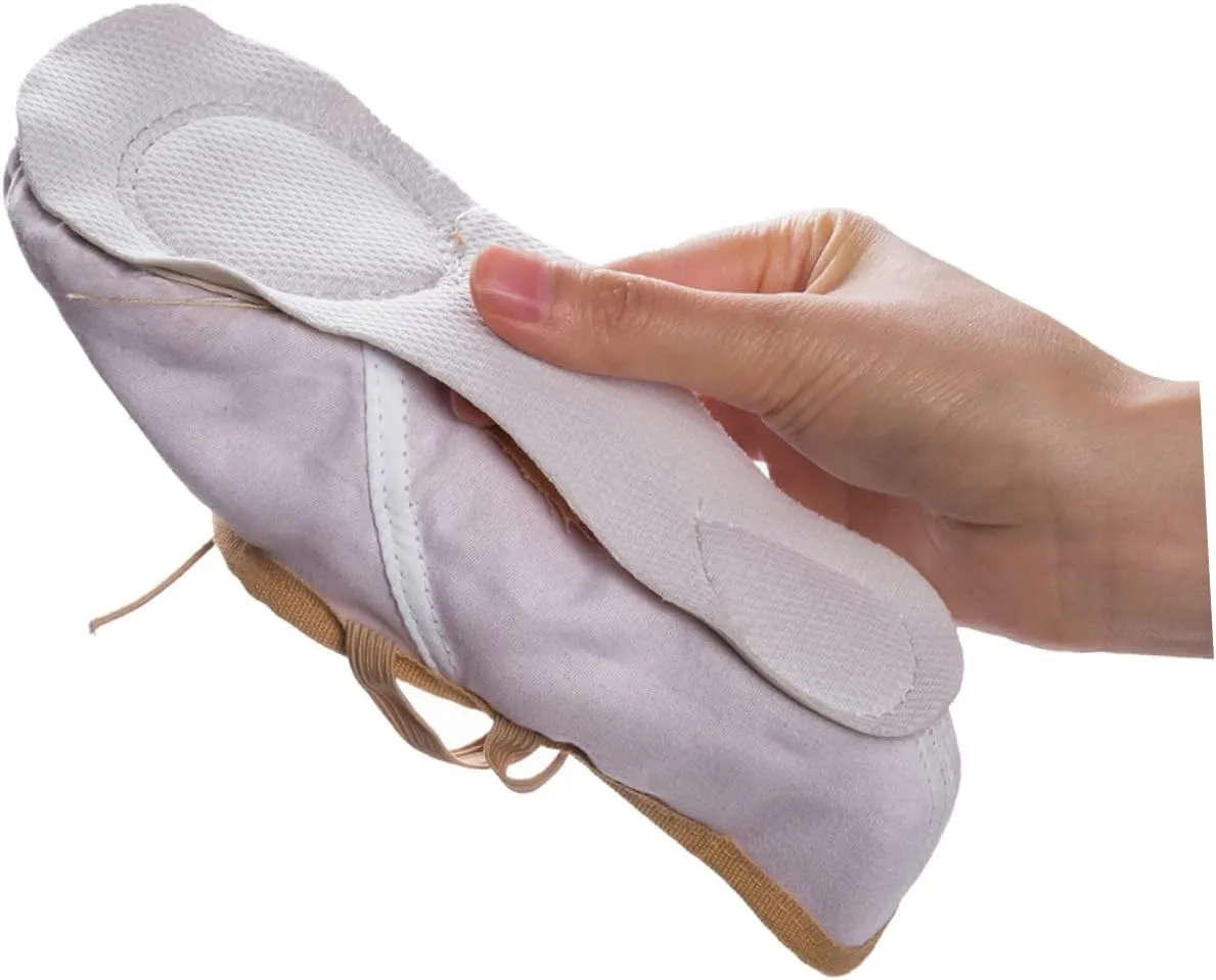 GLEAVI 1 Pair Stretch Canvas Ballet Slippers Yoga Shoes Ballet Shoes Slippers Ballet Pilates Shoes Ballet Dancer Shoes Ballet Practice Shoes Aldult Girl Child Dancing Shoes Light Brown