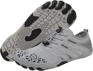 Hike Barefoot Shoes Footwear for Women Men, Water with Wide Toe Box, Neuropathy Comfort Wear Shoes, Grounded Non Slip Pro Footwear, Hiking Running Beach Aqua Swim Surf, Breathable Box Hiking