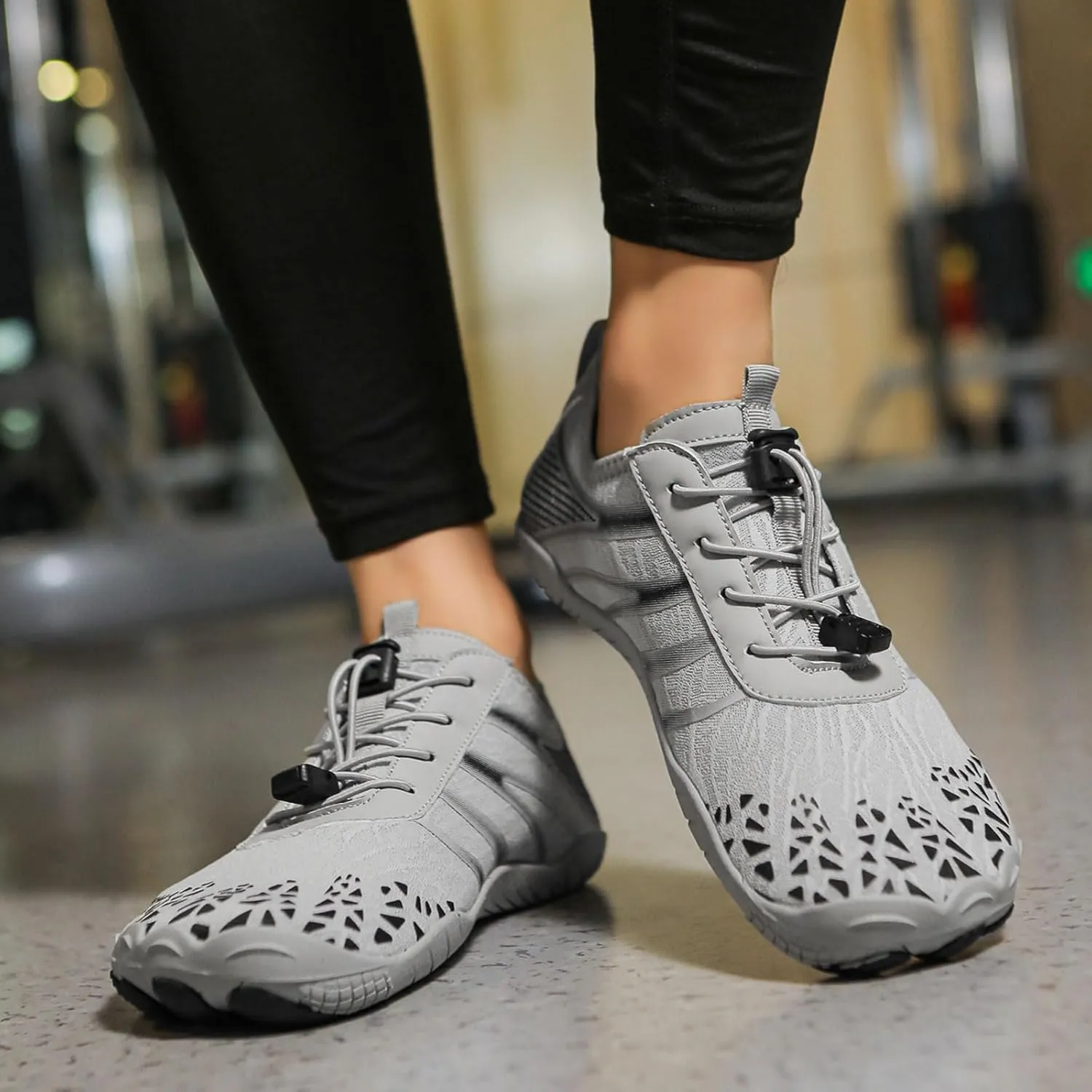 Hike Barefoot Shoes Footwear for Women Men, Water with Wide Toe Box, Neuropathy Comfort Wear Shoes, Grounded Non Slip Pro Footwear, Hiking Running Beach Aqua Swim Surf, Breathable Box Hiking