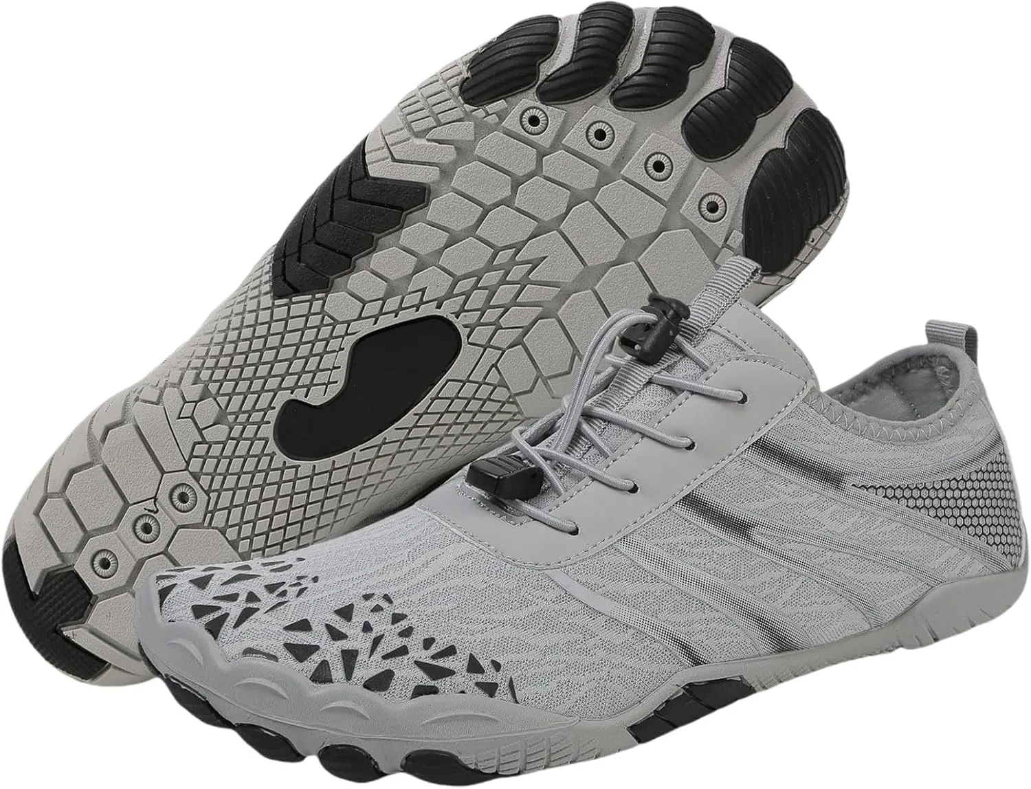 Hike Barefoot Shoes Footwear for Women Men, Water with Wide Toe Box, Neuropathy Comfort Wear Shoes, Grounded Non Slip Pro Footwear, Hiking Running Beach Aqua Swim Surf, Breathable Box Hiking