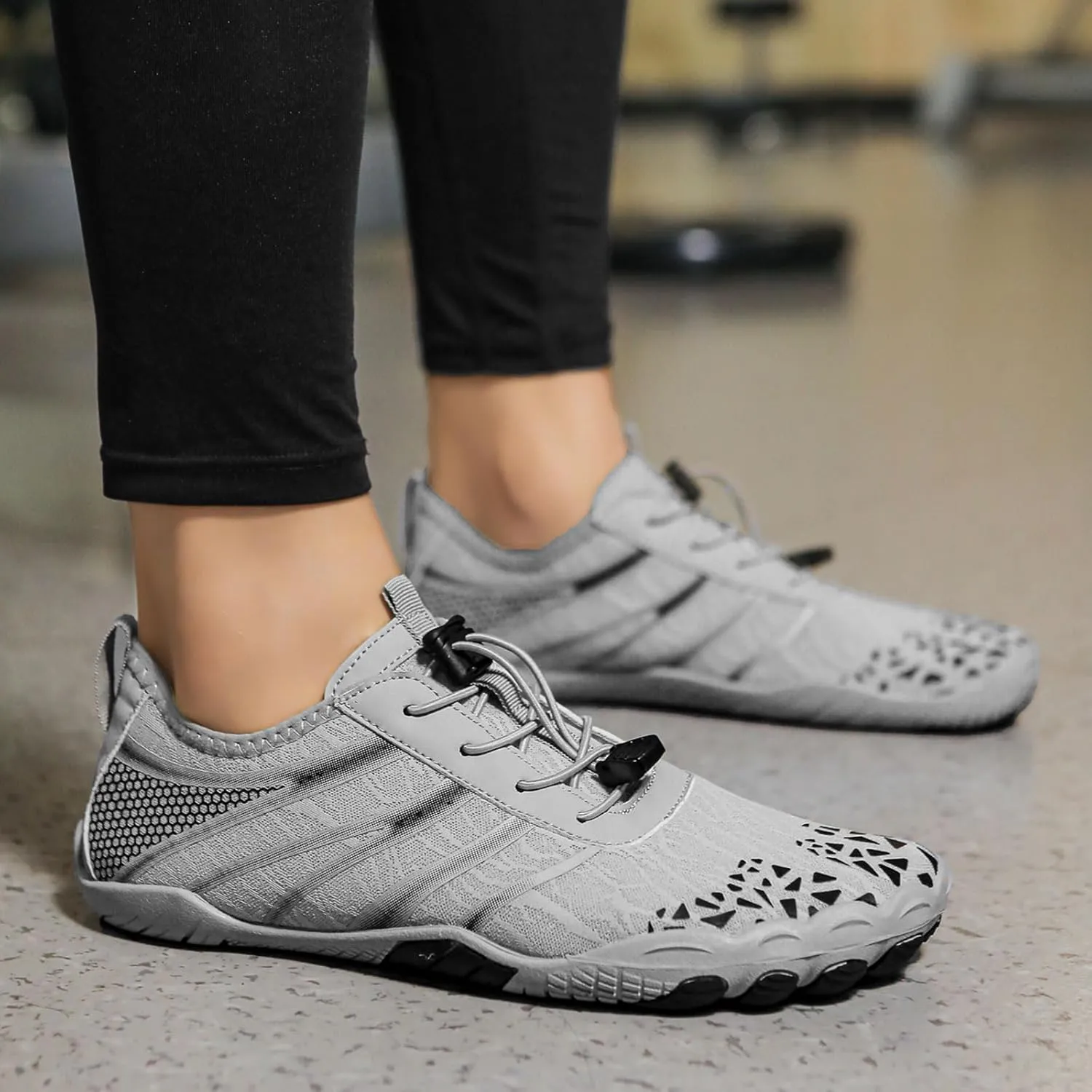 Hike Barefoot Shoes Footwear for Women Men, Water with Wide Toe Box, Neuropathy Comfort Wear Shoes, Grounded Non Slip Pro Footwear, Hiking Running Beach Aqua Swim Surf, Breathable Box Hiking