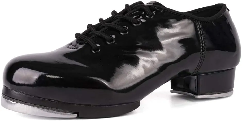 HIPPOSEUS Jazz Tap Dance Shoes with Split Sole for Men