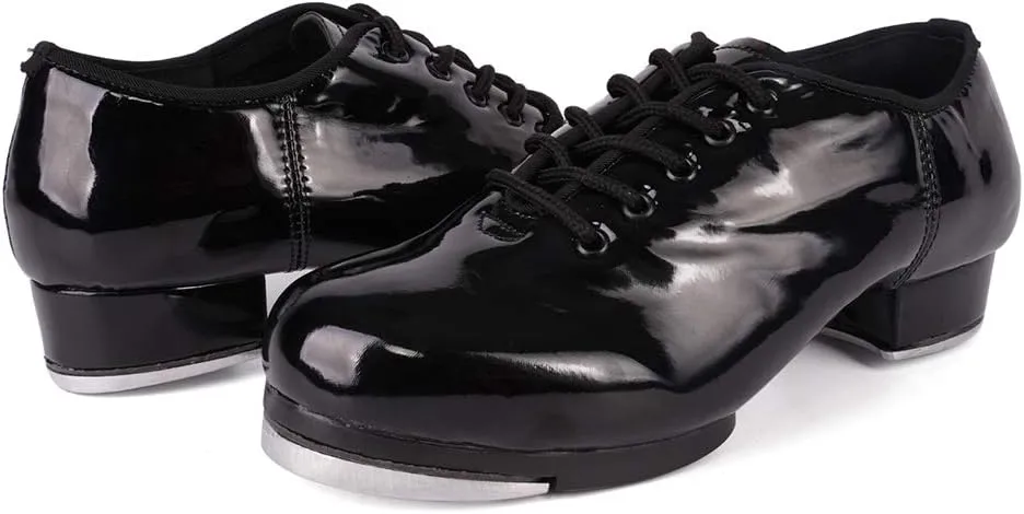 HIPPOSEUS Jazz Tap Dance Shoes with Split Sole for Men