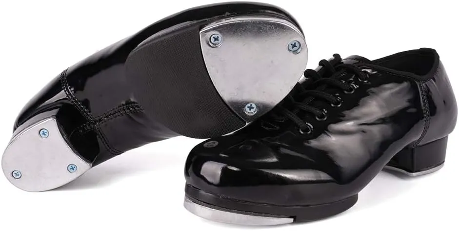 HIPPOSEUS Jazz Tap Dance Shoes with Split Sole for Men
