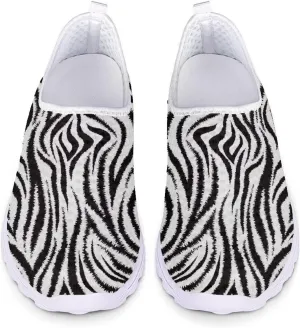 HUGS IDEA Women's Floral Mesh Slip on Shoes
