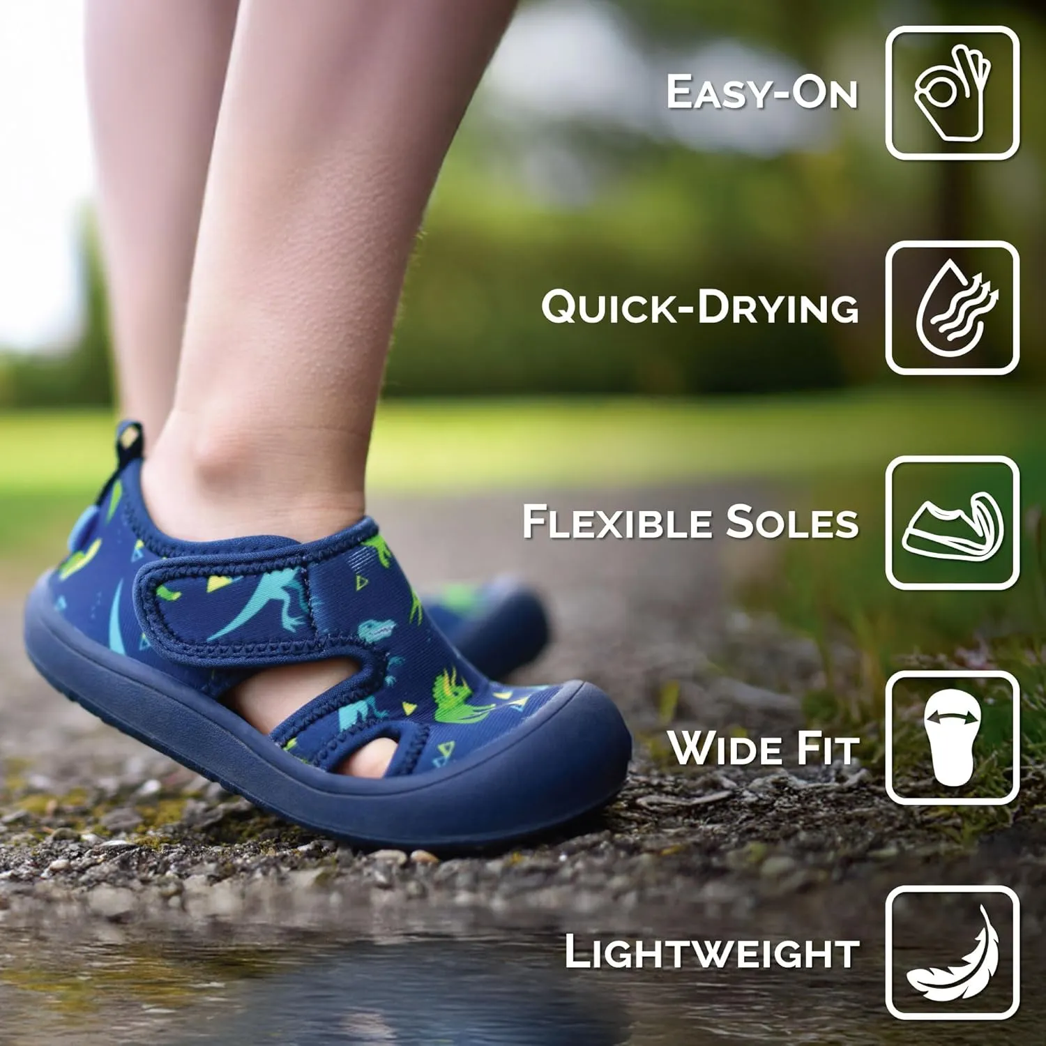 JAN & JUL Quick Dry Beach Sandals for Toddlers and Kids