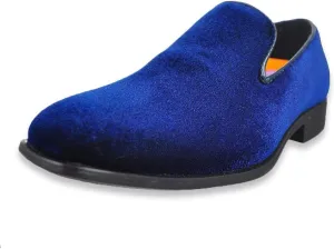 Jodano Boys Velvet Slip-On Shoes - navy, 8 youth