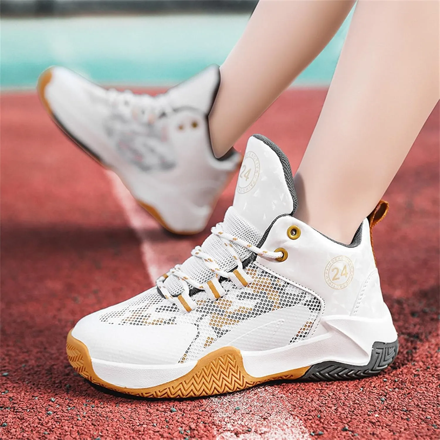 Kid's Basketball Shoes Boys Sneakers Girls Trainers Comfort High Top Basketball Shoes for Boys(Little Shoes Size 5