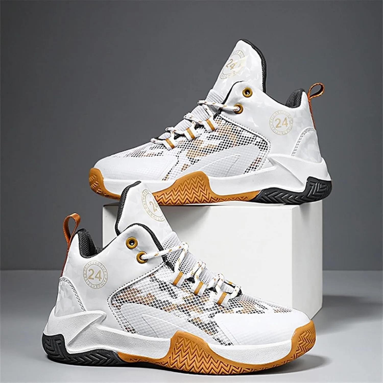 Kid's Basketball Shoes Boys Sneakers Girls Trainers Comfort High Top Basketball Shoes for Boys(Little Shoes Size 5