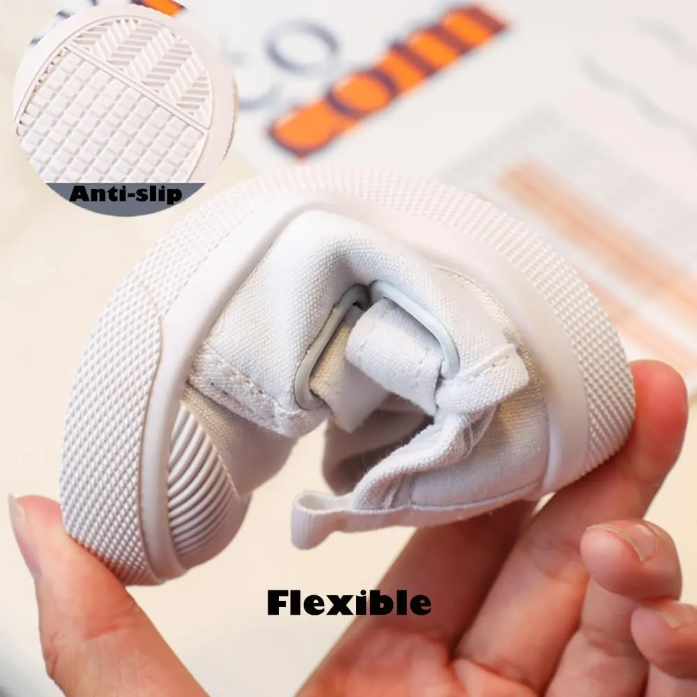 Kids White Canvas Shoes Toddler Classic Slip-on Sneaker for Girls Boys Casual Tennis Running Shoes