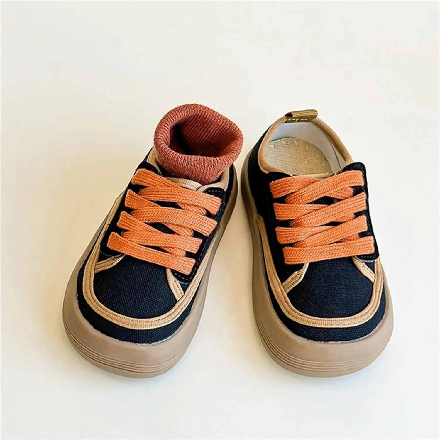 Little Kid Big Kid Boy and Girl Slip On Sneakers Sneakers Shoes Canvas Sneaker Toddler Shoes Boys Ballet Shoes (Black, 7.5 Toddler)