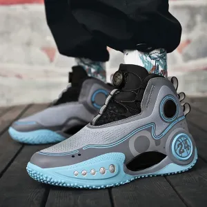 Mens Basketball Shoes Non Slip Sneakers Professional Basketball Sports Shoes for Men Running Shoes (Dark Grey,8)