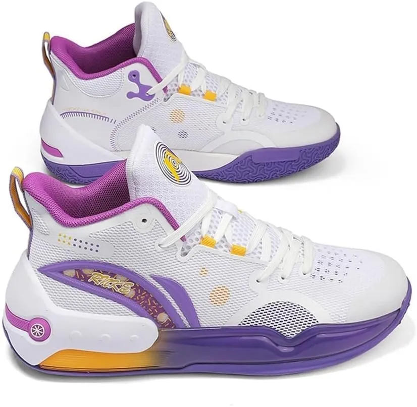 Men's Basketball Shoes with Breathable Non Slip Soft Sole Fashionable Sports Training Basketball Boots