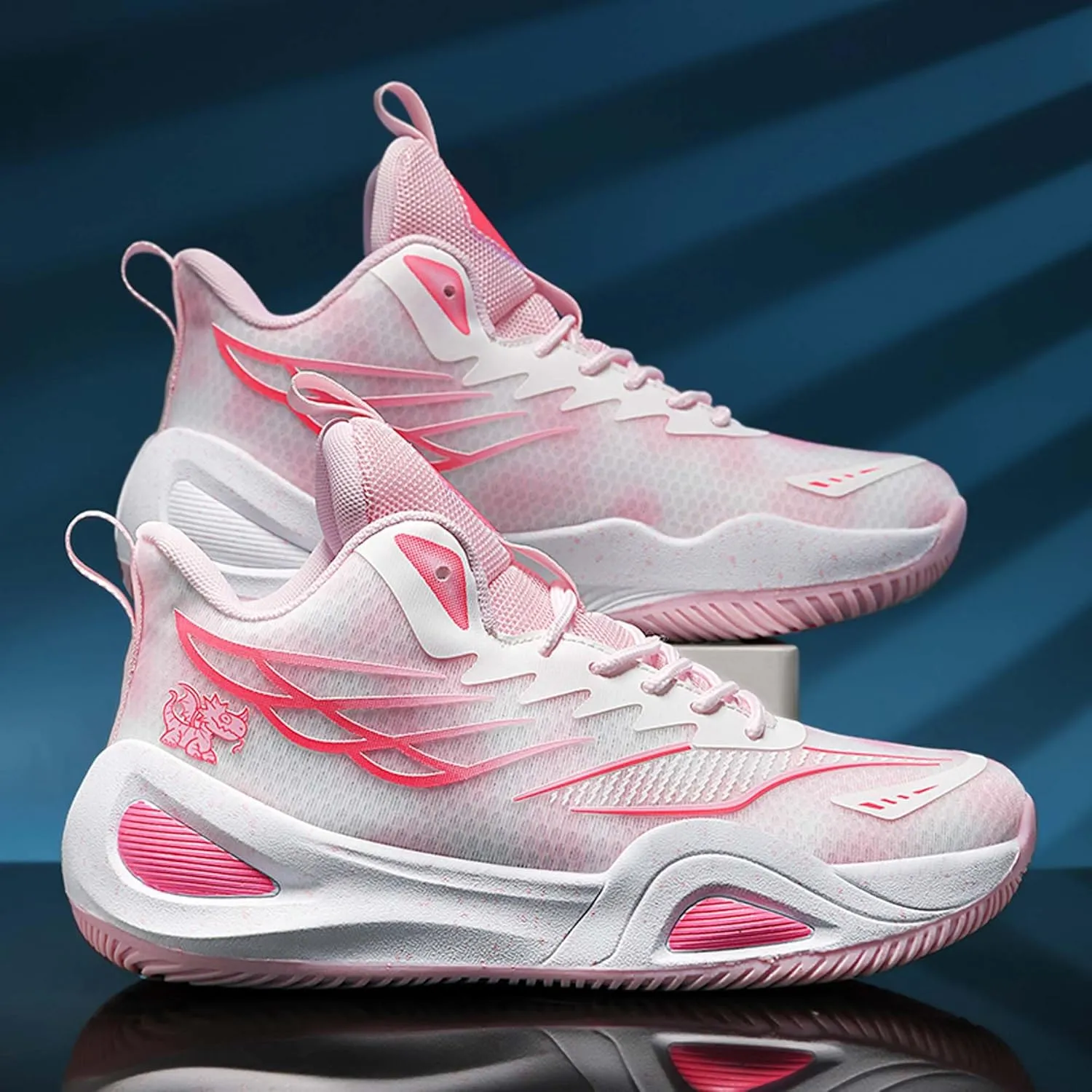 Mens Womens Couples Lace Up Mid Top Casual Sneakers Rubber Sole Non Slip Basketball Sneakers Comfortable and Breathable Running ShoesWear Resistant and Durable Fitness Training Shoes Walking Shoes