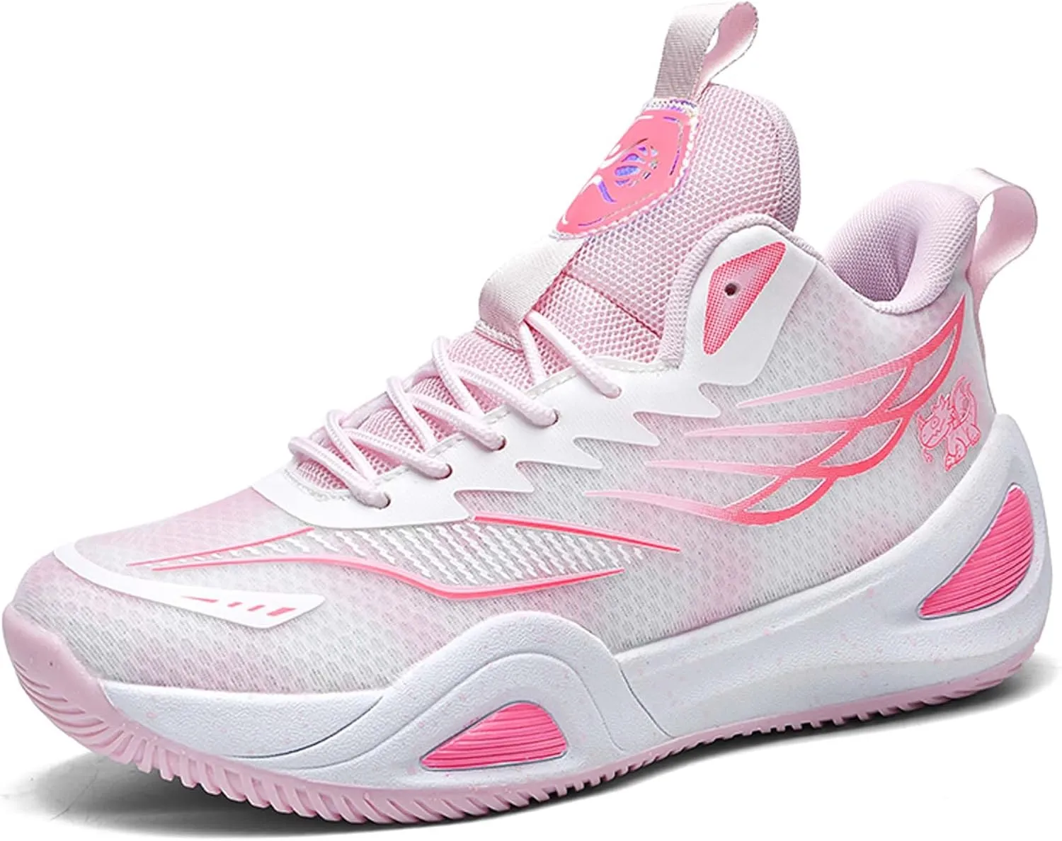 Mens Womens Couples Lace Up Mid Top Casual Sneakers Rubber Sole Non Slip Basketball Sneakers Comfortable and Breathable Running ShoesWear Resistant and Durable Fitness Training Shoes Walking Shoes