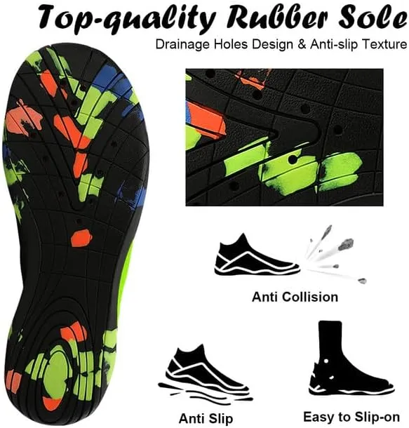 Padgene Men Women Barefoot Water Shoes Quick Dry Unisex Aqua Shoes