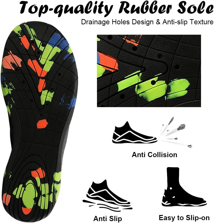 Padgene Men Women Barefoot Water Shoes Quick Dry Unisex Aqua Shoes