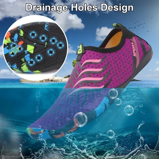 Padgene Men Women Barefoot Water Shoes Quick Dry Unisex Aqua Shoes