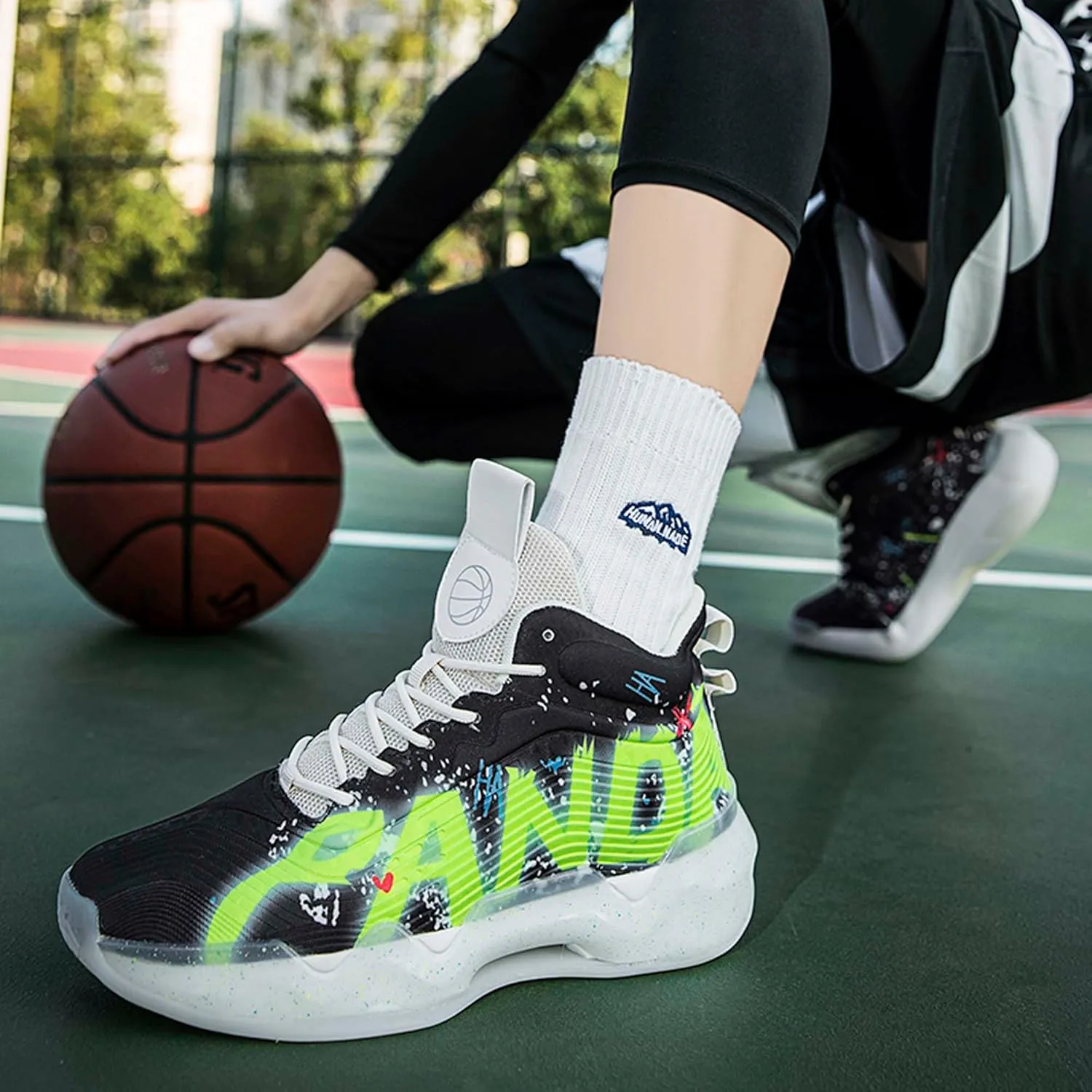 Practical Hiking Leisure Travel Basketball Shoes, Durable Sports Shoes for Competitive Training, Fashionable Breathable Mesh Basketball Shoes