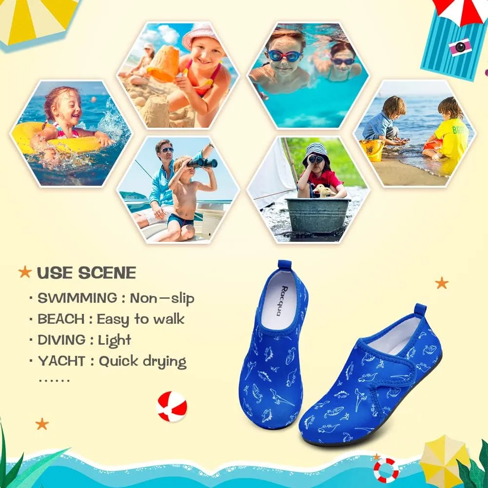 Racqua Kids Water Shoes Lightweight Beach Swim Quick Dry Sports Aqua Socks