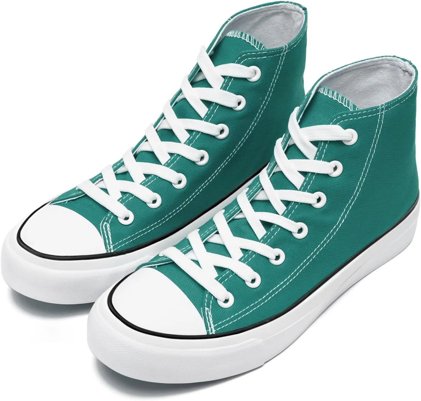 rosyclo Canvas Shoes for Women and Men, High Top Canvas Sneakers Fashion Lace Up Comfortable Womens Classic Casual Tennis Walking Shoes