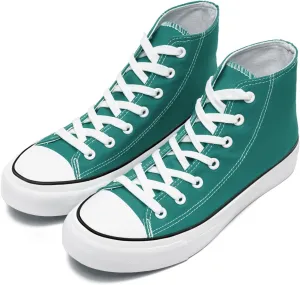 rosyclo Canvas Shoes for Women and Men, High Top Canvas Sneakers Fashion Lace Up Comfortable Womens Classic Casual Tennis Walking Shoes