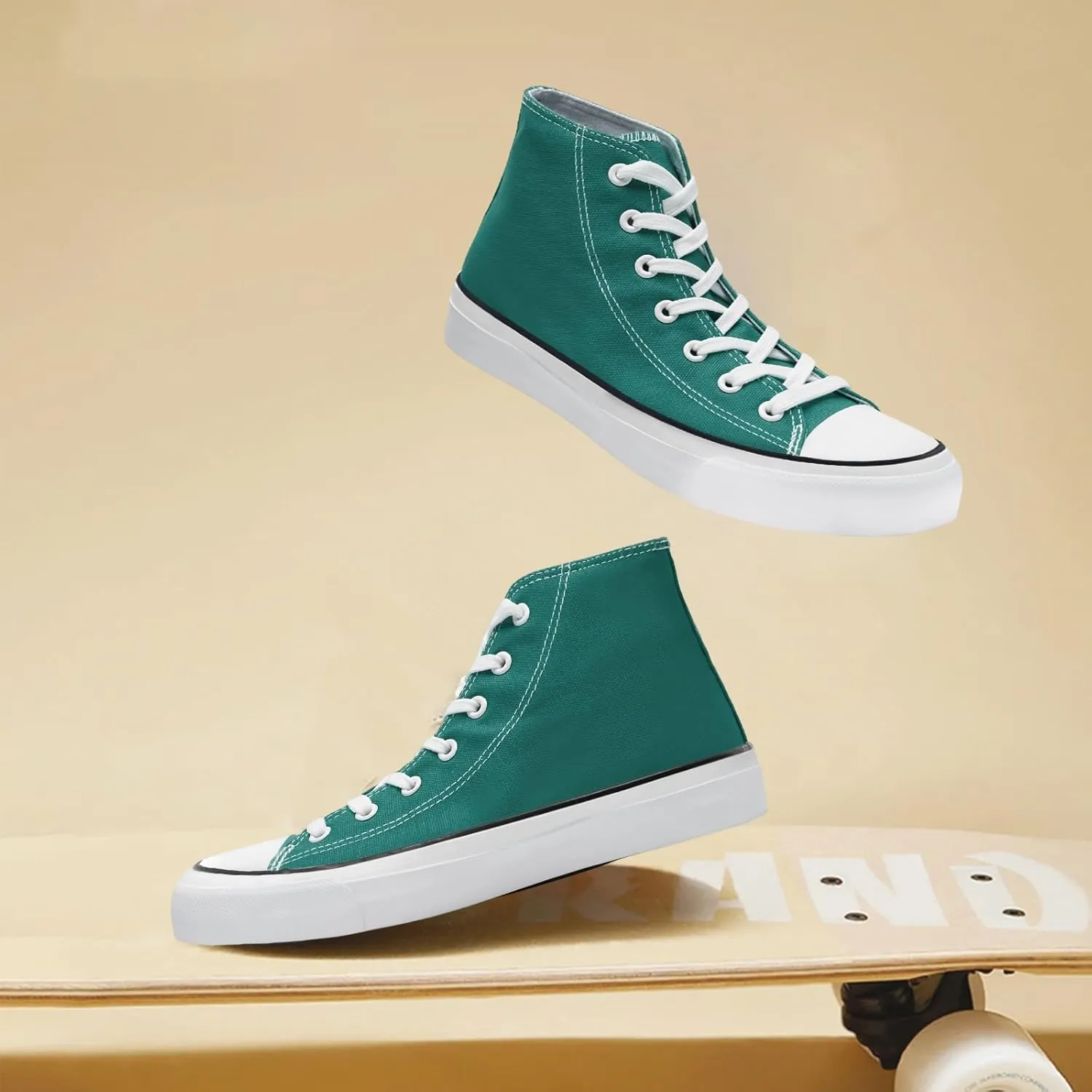 rosyclo Canvas Shoes for Women and Men, High Top Canvas Sneakers Fashion Lace Up Comfortable Womens Classic Casual Tennis Walking Shoes